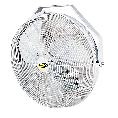 J&D Manufacturing 18 in. Indoor/Outdoor 3-Speed UL507 Ceiling/Pole Mount Fan, White, 115V, 1 Phase