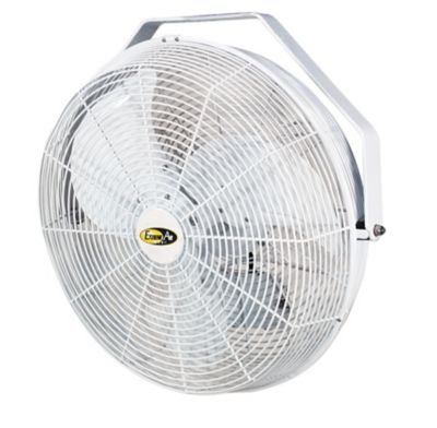 Image showing  18 in. 3-Speed Indoor/Outdoor UL507 Ceiling/Pole-Mount Fan, 1,875 CFM, White, 115V, 1-Phase