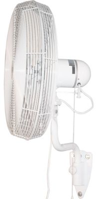 Image showing  24 in. Indoor/Outdoor UL507 Oscillating Wall-Mount Fan, 3,500 CFM, White