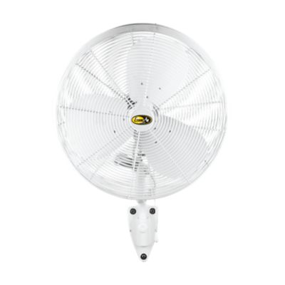 Image showing  24 in. Indoor/Outdoor UL507 Oscillating Wall-Mount Fan, 3,500 CFM, White