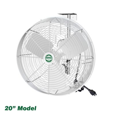Image showing  20 in. Variable Speed Green Breeze HAF Fan with Bracket and 10 ft. Cord, 3,650 CFM, White