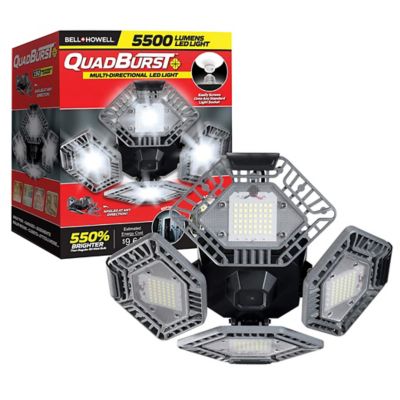 Bell & Howell Quadburst - LED Garage Lighting 5,500 Lumens, 4 Multi Directional Panels