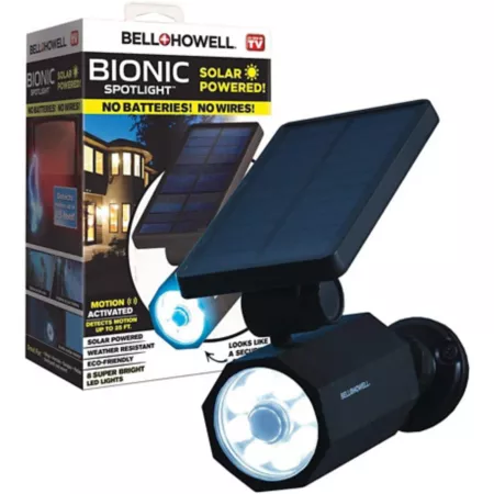 Bell & Howell 230 Lumens 4W Bionic Floodlight Solar Powered Motion Activated Outdoor Security Lighting Security Lights