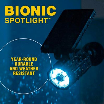 Bionic Spotlight Solar Spot 25 Feet Motion Sensor Sun Panels Waterproof Black for sale online 