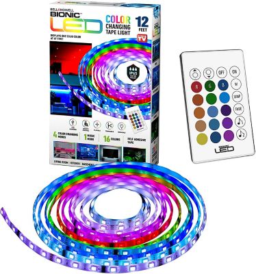 Bell & Howell Bionic LED Tape Light LED Strip Light Color Changing Light, 16 Colors, 4 Modes, Remote Control