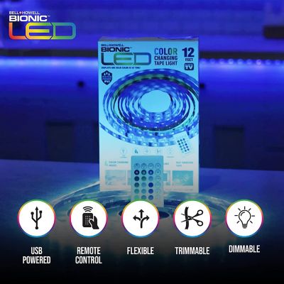 Image showing  Bionic LED Tape Light LED Strip Light Color Changing Light, 16 Colors, 4 Modes, Remote Control