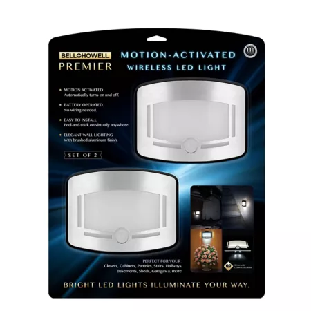 Bell & Howell Premier Wireless Motion Activated LED Lights Touchless Dimming Control Stick 2 Pack Automotive Interior Lighting