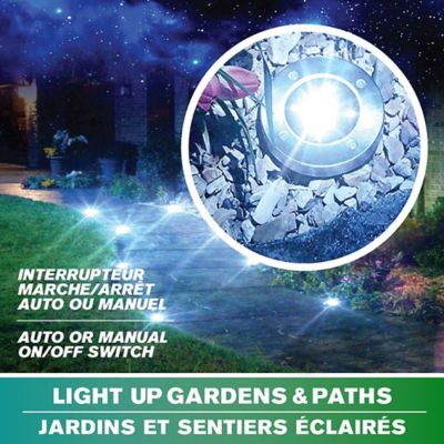 Image showing 7 th Bell & Howell Swivel Path Lights - Solar Powered & Stainless Steel (4-Pack)