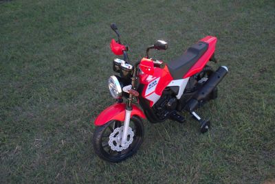 Image showing  Kids' 1-Speed Honda CB300R 12V Electric Bike, Red