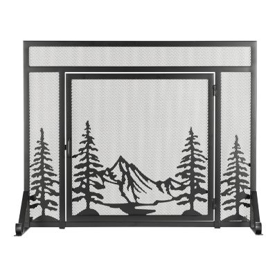 Pleasant Hearth Everest Mountain View Fireplace Screen