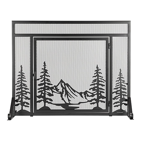 Pleasant Hearth Everest Mountain View Fireplace Screen