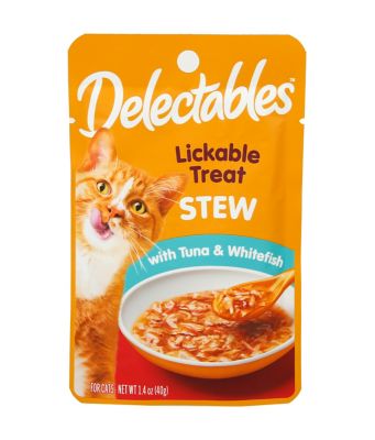 Delectables Hartz Tuna and Whitefish Flavor Stew Cat Treats, 1.4 oz.