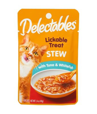 Delectables Hartz Tuna and Whitefish Flavor Stew Lickable Cat Treats, 1.4 oz.