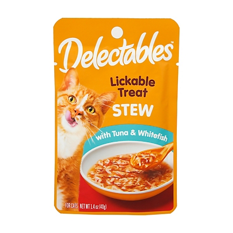 Delectables Hartz Tuna and Whitefish Flavor Stew Cat Treats, 1.4 oz.