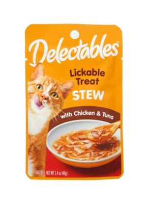 Delectables Hartz Chicken and Tuna Flavor Stew Lickable Cat Treat, 1.4 oz.