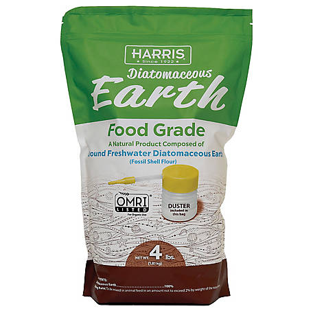 Harris Food Grade Diatomaceous Earth with Included Powder Duster, 4 lb.