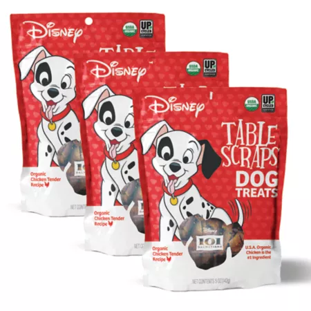 Table Scraps Disney - Organic Chicken Dog Treats Tender Recipe 5 oz Pack of 3 Dog Soft & Chewy Treats