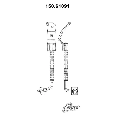 Premium Centric Parts Brake Hydraulic Hoses BKNJ-CEC-150.61091 Brakes & Brake Parts