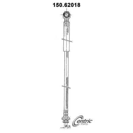 Premium Centric Parts Brake Hydraulic Hoses BKNJ-CEC-150.62018 Brakes & Brake Parts