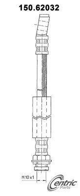 Centric Parts Premium Brake Hydraulic Hoses, BKNJ-CEC-150.62032