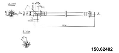 Centric Parts Premium Brake Hydraulic Hoses, BKNJ-CEC-150.62402