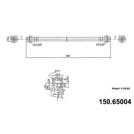 Premium Centric Parts Brake Hydraulic Hoses BKNJ-CEC-150.65004 Brakes & Brake Parts