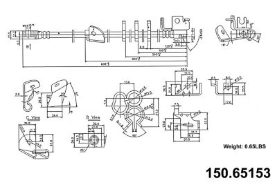 Centric Parts Premium Brake Hydraulic Hoses, BKNJ-CEC-150.65153