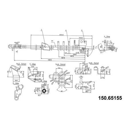 Premium Centric Parts Brake Hydraulic Hoses BKNJ-CEC-150.65155 Brakes & Brake Parts