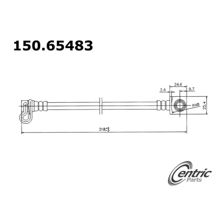 Centric Parts Premium Brake Hydraulic Hoses BKNJ-CEC-150.65483 Brakes & Brake Parts