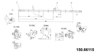 Centric Parts Premium Brake Hydraulic Hoses, BKNJ-CEC-150.66115