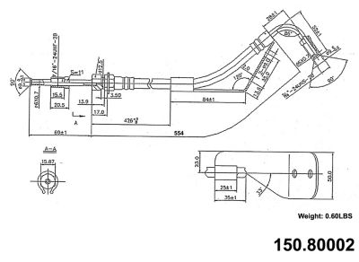 Centric Parts Premium Brake Hydraulic Hose, BKNJ-CEC-150.80002