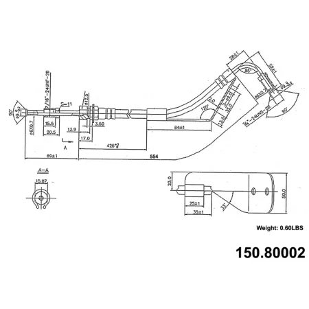 Premium Centric Parts Brake Hydraulic Hoses BKNJ-CEC-150.80002 Brakes & Brake Parts