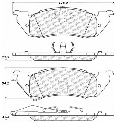 Centric Parts Premium Semi-Metallic Disc Brake Pad Sets, BKNJ-CEC-300.05290