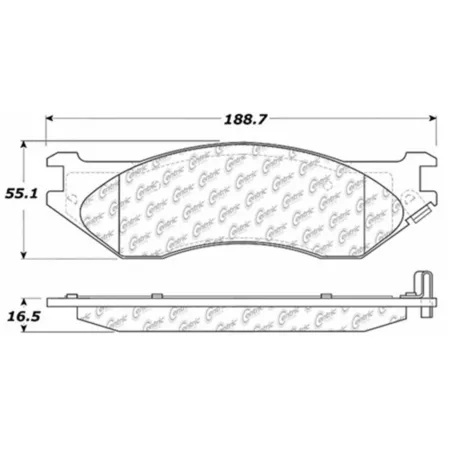 Centric Parts Premium Semi-Met Pads with Shim and Hardware BKNJ-CEC-300.07020 Engine Performance