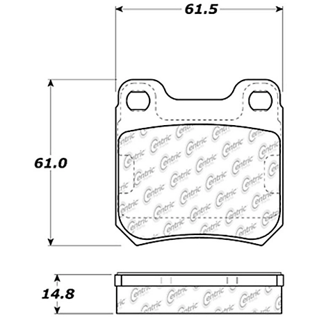 Centric Parts Premium Semi-Metallic Disc Brake Pad Sets, BKNJ-CEC-300.07090
