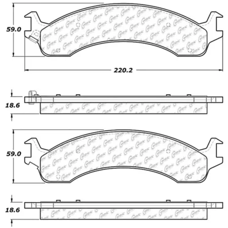 Centric Parts Premium Semi-Metallic Disc Brake Pad Sets BKNJ-CEC-300.08210 Brakes & Brake Parts