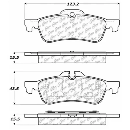 Centric Parts Premium Semi-Metallic Disc Brake Pad Sets BKNJ-CEC-300.10600 Brakes & Brake Parts