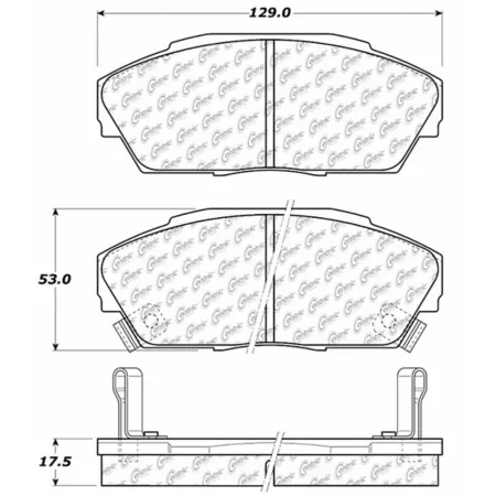 Centric Parts Premium Ceramic Disc Brake Pad Sets BKNJ-CEC-301.04090 Brakes & Brake Parts