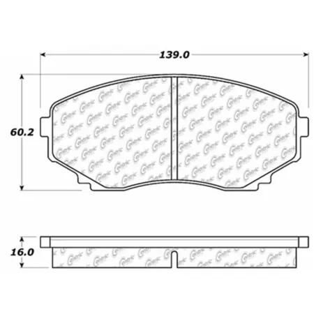 Centric Parts Premium Ceramic Disc Brake Pad Sets BKNJ-CEC-301.05510 Brakes & Brake Parts