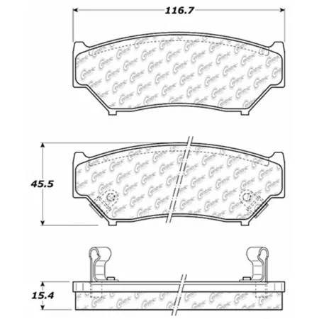 Centric Parts Premium Ceramic Disc Brake Pad Sets BKNJ-CEC-301.05560 Brakes & Brake Parts