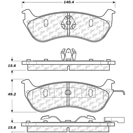 Centric Parts Premium Ceramic Disc Brake Pad Sets BKNJ-CEC-301.06900 Brakes & Brake Parts