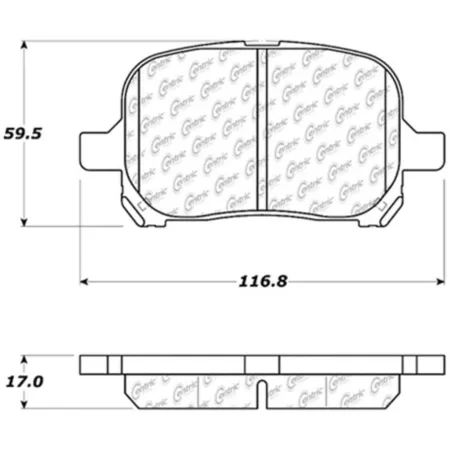 Centric Parts Premium Ceramic Disc Brake Pad Sets BKNJ-CEC-301.07070 Brakes & Brake Parts