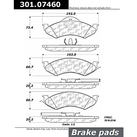 Centric Parts Premium Ceramic Disc Brake Pad Sets, BKNJ-CEC-301.07460