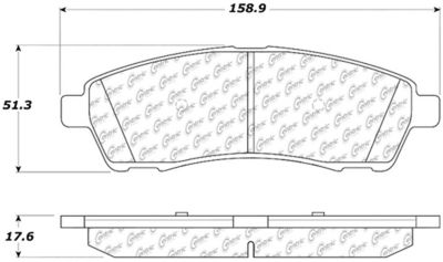 Centric Parts Premium Ceramic Disc Brake Pad Sets, BKNJ-CEC-301.07570