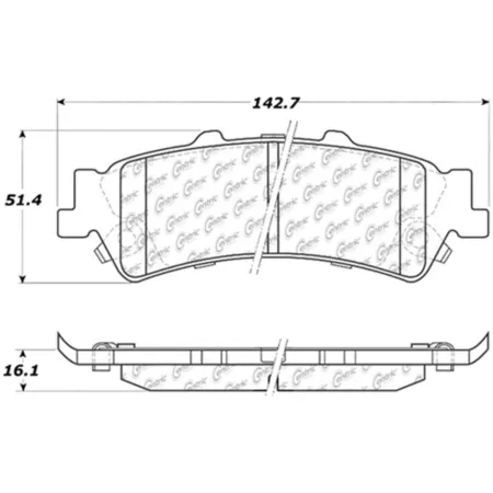 Centric Parts Premium Ceramic Pads with Shims and Hardware BKNJ-CEC-301.07920 Engine Performance