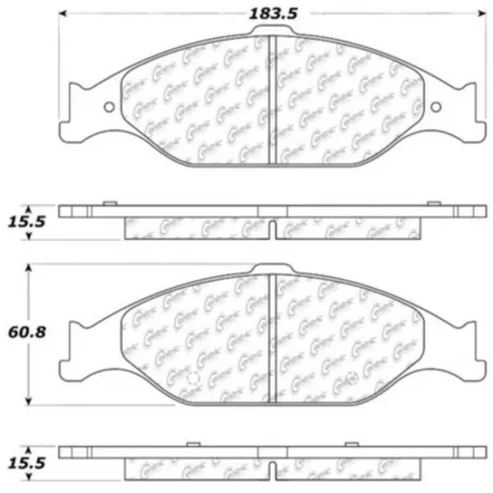 Centric Parts Premium Ceramic Disc Brake Pad Sets BKNJ-CEC-301.08040 Brakes & Brake Parts