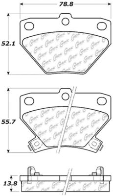 Centric Parts Premium Ceramic Disc Brake Pad Sets, BKNJ-CEC-301.08230