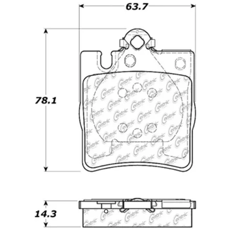 Centric Parts Premium Ceramic Disc Brake Pad Sets BKNJ-CEC-301.08760 Brakes & Brake Parts