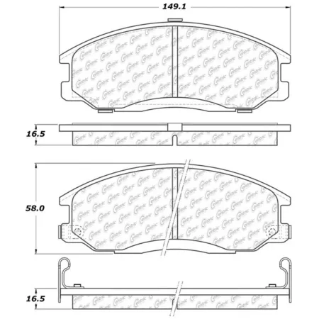 Centric Parts Premium Ceramic Disc Brake Pad Sets BKNJ-CEC-301.09030 Brakes & Brake Parts