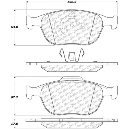 Centric Parts Premium Ceramic Disc Brake Pad Sets BKNJ-CEC-301.09700 Brakes & Brake Parts